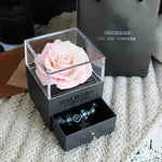 Eternal Flower Rose Jewelry Box for Birthday Presents Valentines Day Wedding Gift Box - EX-STOCK CANADA