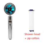 Shower Head Water Saving Flow 360 Degrees Rotating With Small Fan ABS Rain High Pressure Spray Nozzle Bathroom Accessories EX-STOCK Canada 