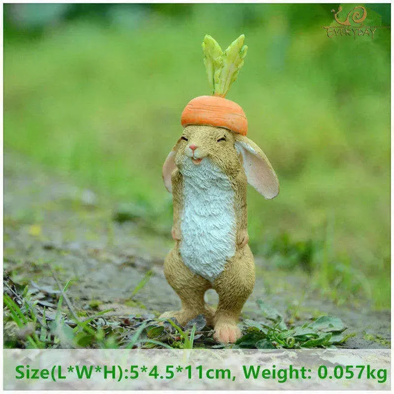 Creative Decorations Cute Bunny Resin Ornaments - EX-STOCK CANADA