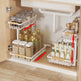 Metal Adjustable Height Two-Tier Drawer Kitchen Bathroom Under Sink Storage Rack EX-STOCK