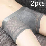 Ice Silk Men's Breathable Quick-drying boxer briefs Spandex underwear