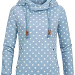 Mujeres impresas sudadera con capucha suelta
