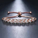 Pulsera de circón de ojo de caballo de moda para mujeres
