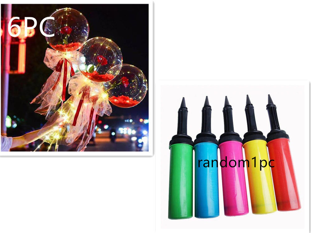 LED Luminous Balloon Rose Bouquet Transparent Bobo Ball Rose EX-STOCK Canada 