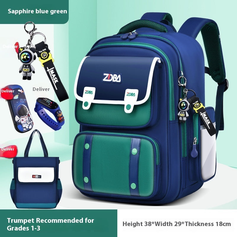 Schoolbag Boy Elementary School Students Three Four To Six Grade EX-STOCK