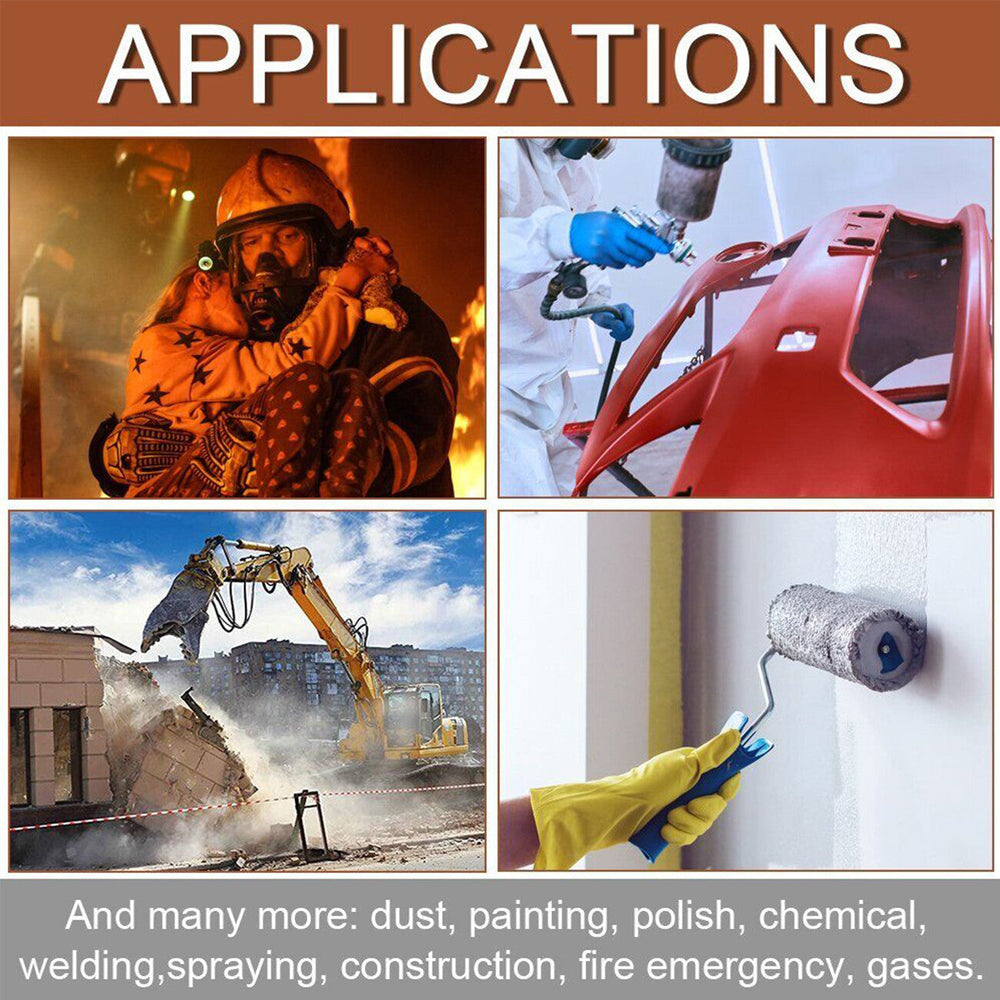 7in1 Half Face Gas Mask Facepiece Spray Painting Respirator Reusable Safety Suit For 6200 With Filter Chemical And Other Work Protection EX-STOCK
