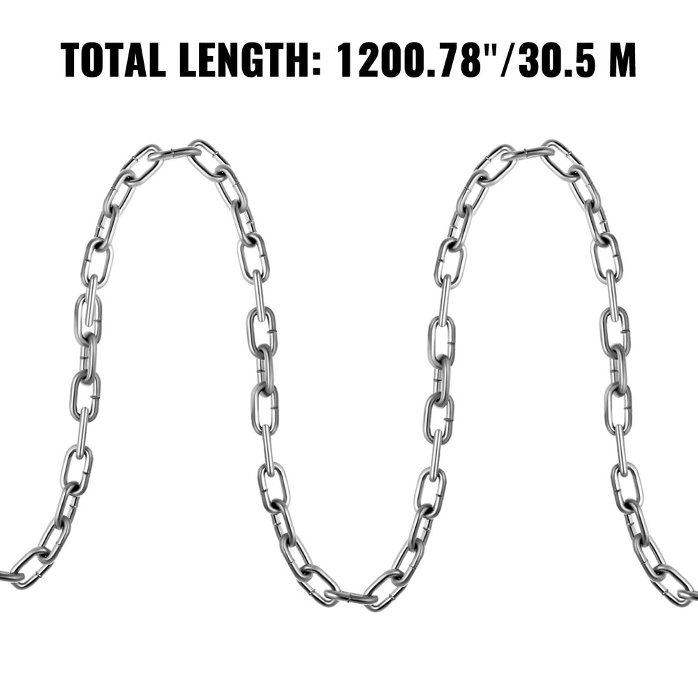 Grade 30 Chain 3 16 Inch By 100Ft Length Grade 30 Proof Coil Chain Zinc Plated Grade 30 Chain For Towing Logging Agriculture And Guard Rails EX-STOCK