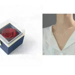 Fashion Acrylic Rotating  Valentine  Rose Jewelry gift  Box - EX-STOCK CANADA