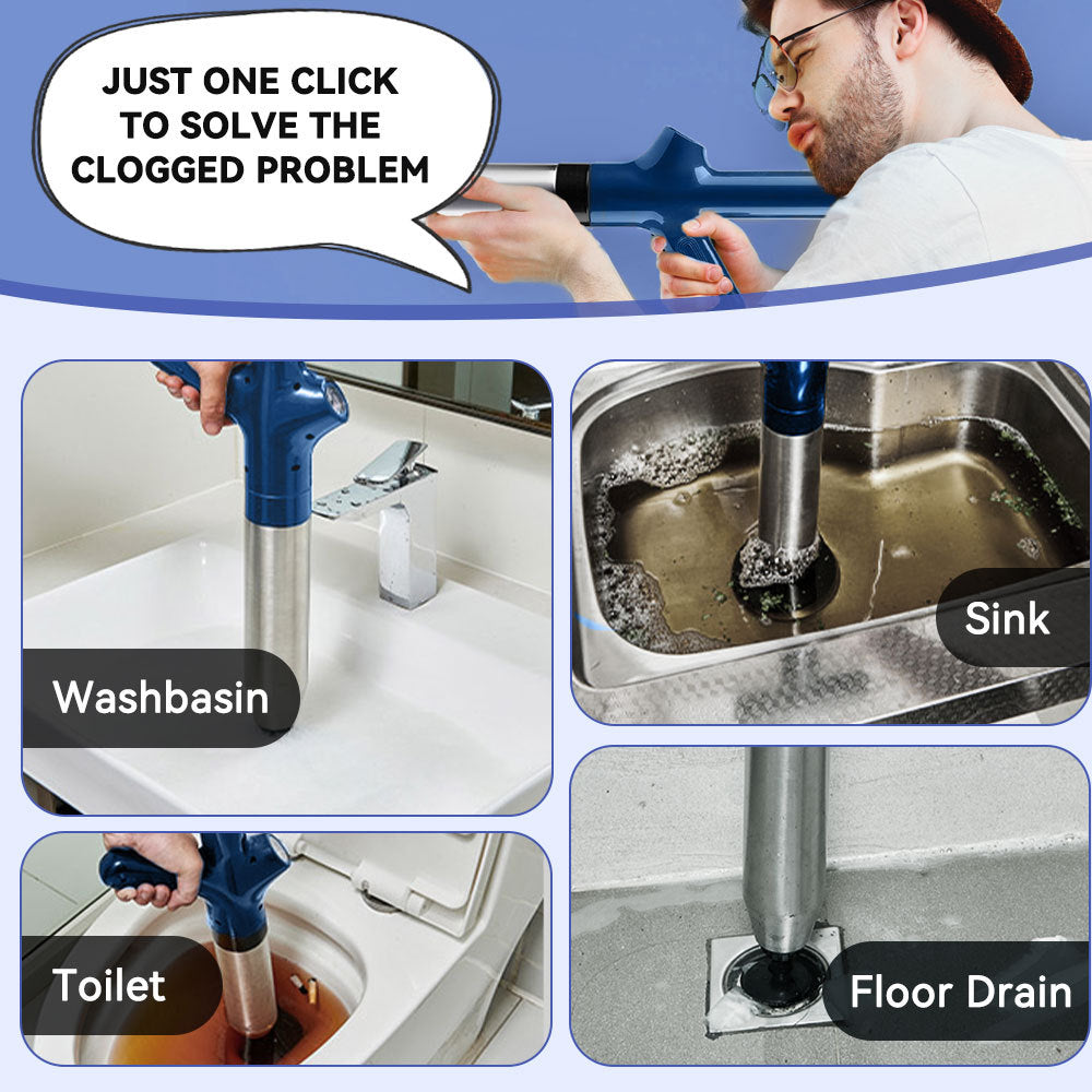 High Pressure Air Toilet Unclogged For Toilets, Bathroom Floors, Sinks, And Pipe Blockages EX-STOCK
