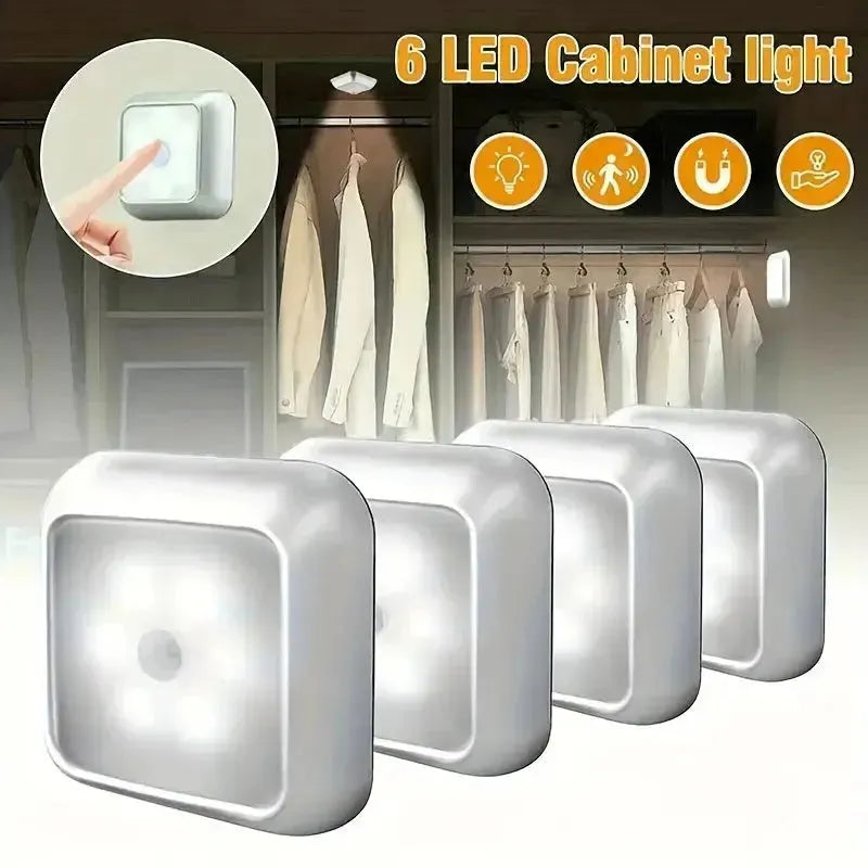 6 Pcs Induction Cabinet Night Light Motion Sensor - EX-STOCK CANADA