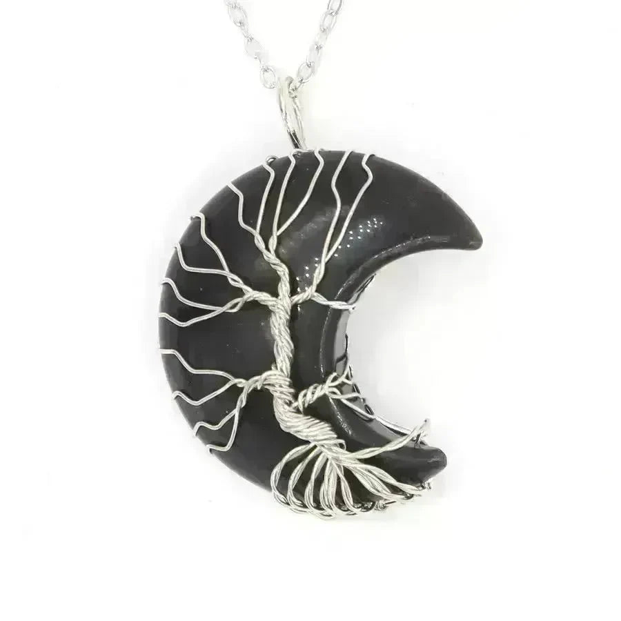 Natural Crystal Moon Pendant for Men and Women - EX-STOCK CANADA