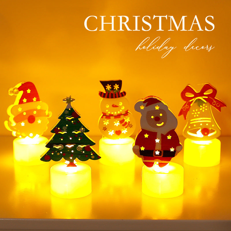 LED Electronic Candle Lights Christmas Trees Santa Claus Snowmen Creative Candles Small Night Lights Home Decorative Ornaments EX-STOCK Canada 