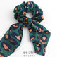 4pcs Leopard Pattern Silk Scarf Hair Scrunchie - EX-STOCK CANADA