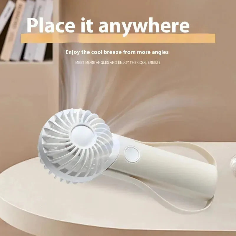 Handheld Fan Portable Silicone Handle Fixed Neck Mini - EX-STOCK CANADA