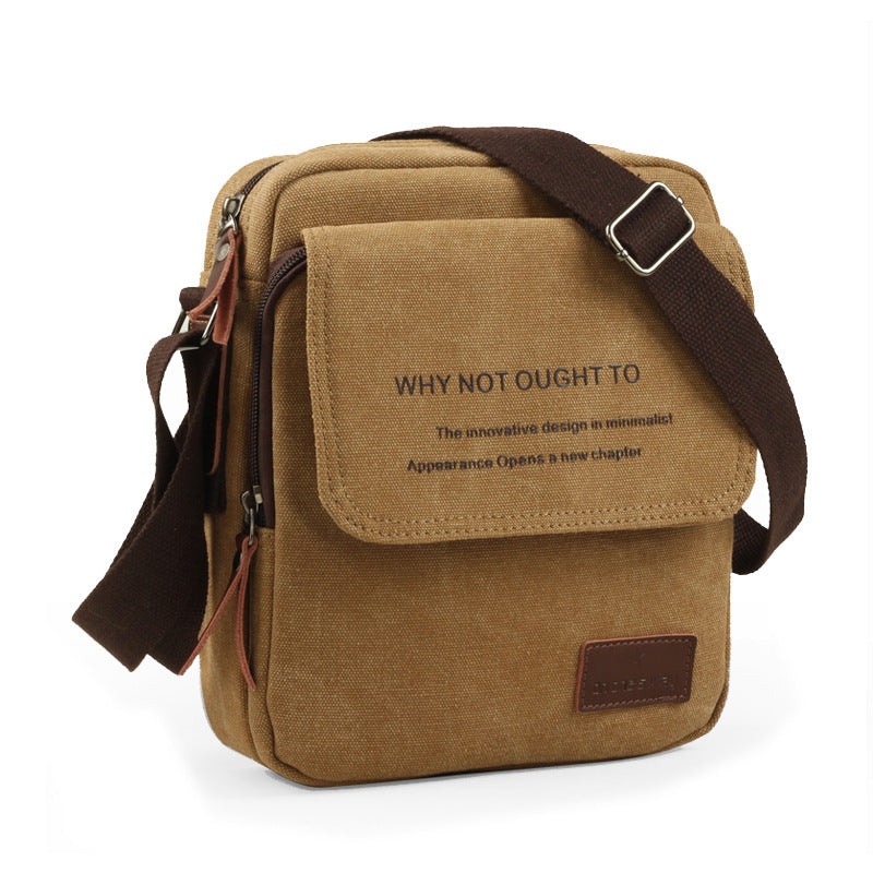 Canvas Crossbody Shoulder Bag – Casual Messenger Bag for Men & Women (Small & Large)