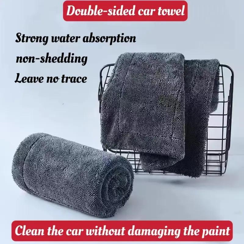 KLCB No-streak, No-scratch, No-water-stain Car Drying Towel Premium Microfiber Double-twist Pile With No Edge Design For Quick And Easy Drying EX-STOCK