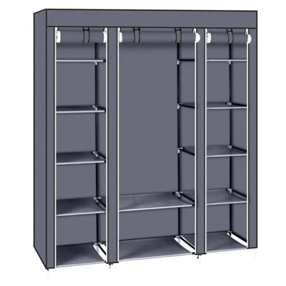 69 Portable Clothes Closet Wardrobe Storage Organizer With Non EX-STOCK