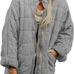 Capital de invierno algodón de algodón acolchado chaqueta de manga larga mujeres