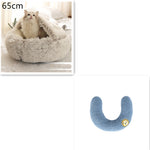 2 In 1 Dog And Cat Bed Pet Winter Bed Round Plush Warm Bed House Soft Long Plush Pets Bed Pet Products EX-STOCK Canada 