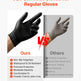 Guantes desechables de nitrilo negro 4,5 mil sin látex ni polvo 100 unidades talla L 