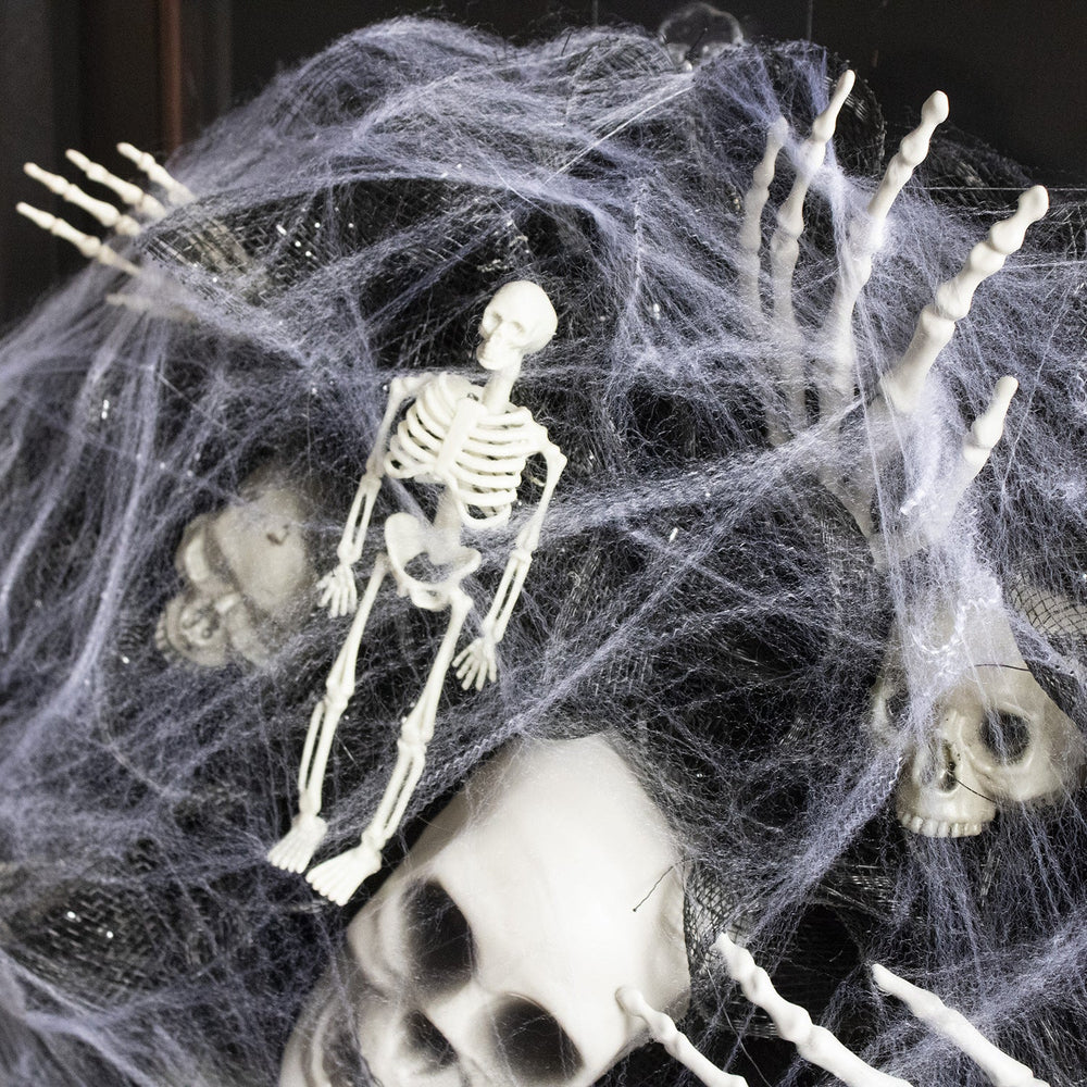Halloween Black Mesh Skull Garland Party Layout Props EX-STOCK