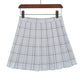 Mini Plaid Pleated High Waist Skirt A- Line Skirt - EX-STOCK CANADA