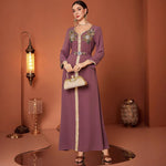 Middle East Muslim Fashionable Elegant New Embroidered Musilin Robe - EX-STOCK Canada