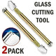 2Pcs Professional Glass Cutter Metal Carbide Precision Anti-Skid Cutting Tools - EX-STOCK CANADA