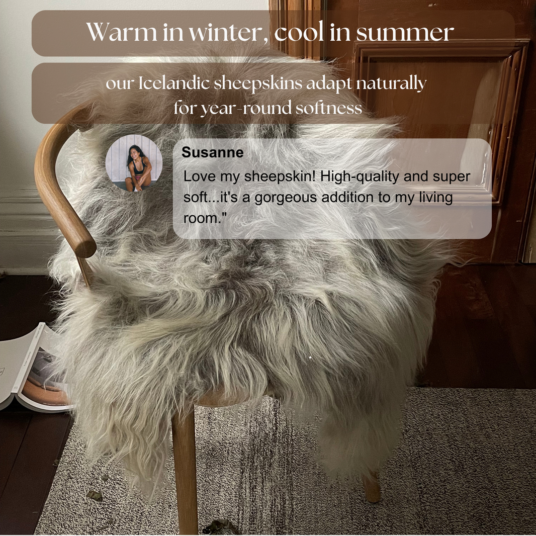 Natürliches hellgraues isländisches SchaffellEX-STOCK Canada 