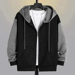 Chaqueta de deportes y ocio para hombres con sudadera con capucha con cremallera