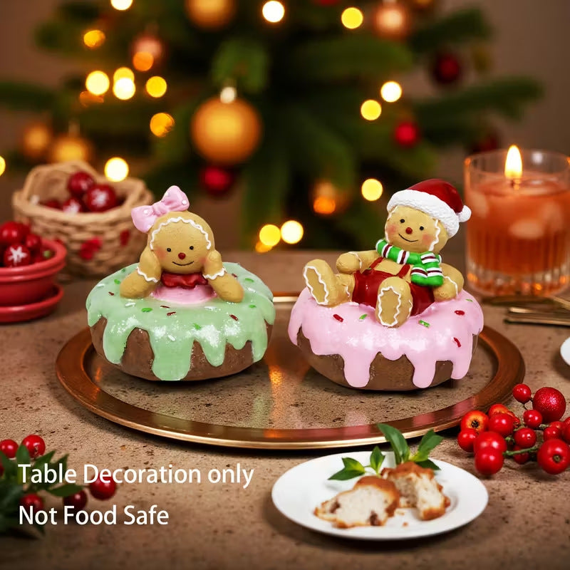 Hand Drawn Cartoon Resin Christmas Decorations Gingerbread Man EX-STOCK Canada 