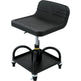 Rolling Garage Stool, 300LBS Capacity, Adjustable Height From 15.7 In To 20.5 In, Mechanic Seat With 360-degree Swivel Wheels And Tool Tray, For Workshop, Auto Repair Shop, Black EX-STOCK