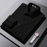 Men's Korean Style Slim Fit Business Dress Shirt – S to 5XL, 7 Colors