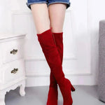 Black Knee High Boots For Women Shoes High Heel Long Boots