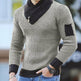 Independent Station Casual Slim Knit Pullover Long-sleeved Scarf Collar Sweater Men's EX-STOCK Canada 