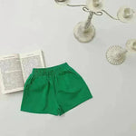 Casual Elastic Capri Pants Girls' Short pant for girls Neutral short pant for kids