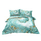Chic Girly Marble Duvet Cover Mint Gold Glitter Turquoise Bedding Comforter Set Abstract Aqua Teel Blue Duvet Cover EX-STOCK Canada 