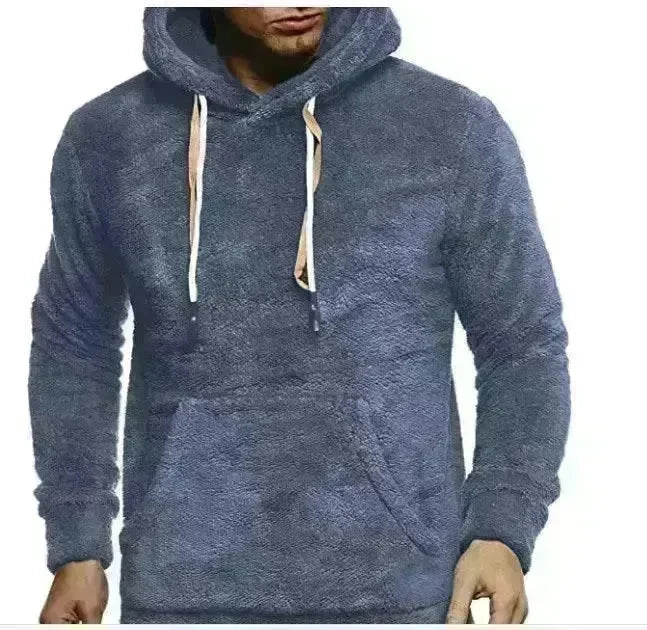 Autumn Winter Drawstring Fleece Hoodie Pullover for men - EX-STOCK CANADA