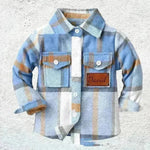 Baby Boy Cashmere Flannel Checkered button Shirt jacket kids - EX-STOCK CANADA