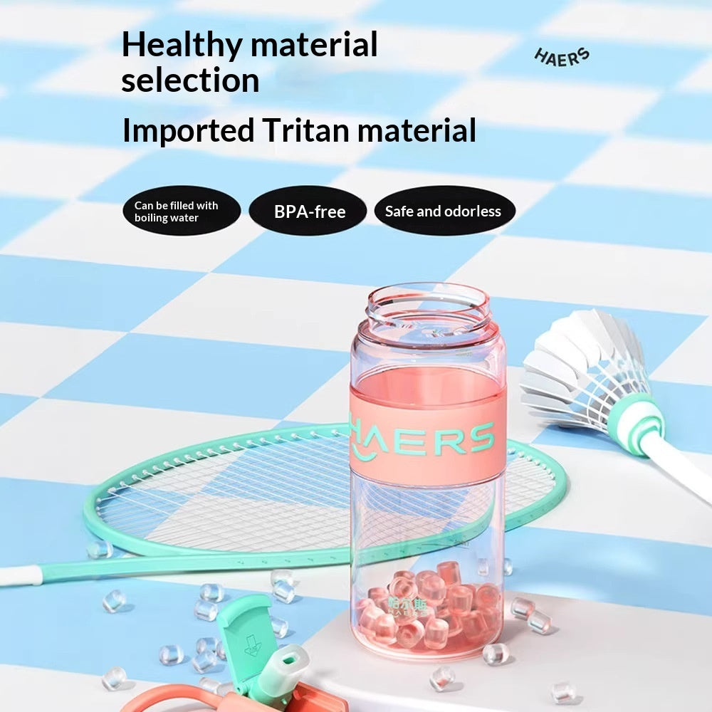 HAERS 850ml Tritan Water Bottle with Hidden Straw – BPA-Free, Heat-Resistant | 4 Colours 2