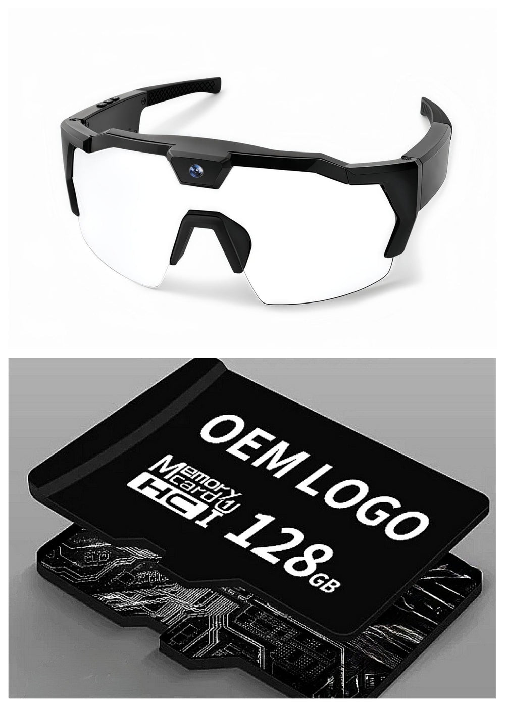 AI Smart Riding Glasses with Built-In Camera & Wi-Fi – Photochromic Cycling Sunglasses