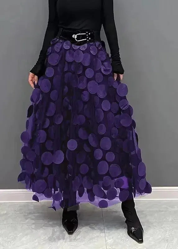 Women's Retro fashion Line  Midi Maxi Prairie Skirt - EX-STOCK CANADA
