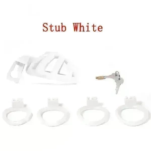 Male BDSM Scrotal Tract Positive And Negative Pole Chastity Lock - EX-STOCK CANADA