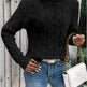 Women's Cable-knit Turtleneck Sweater - EX-STOCK CANADA