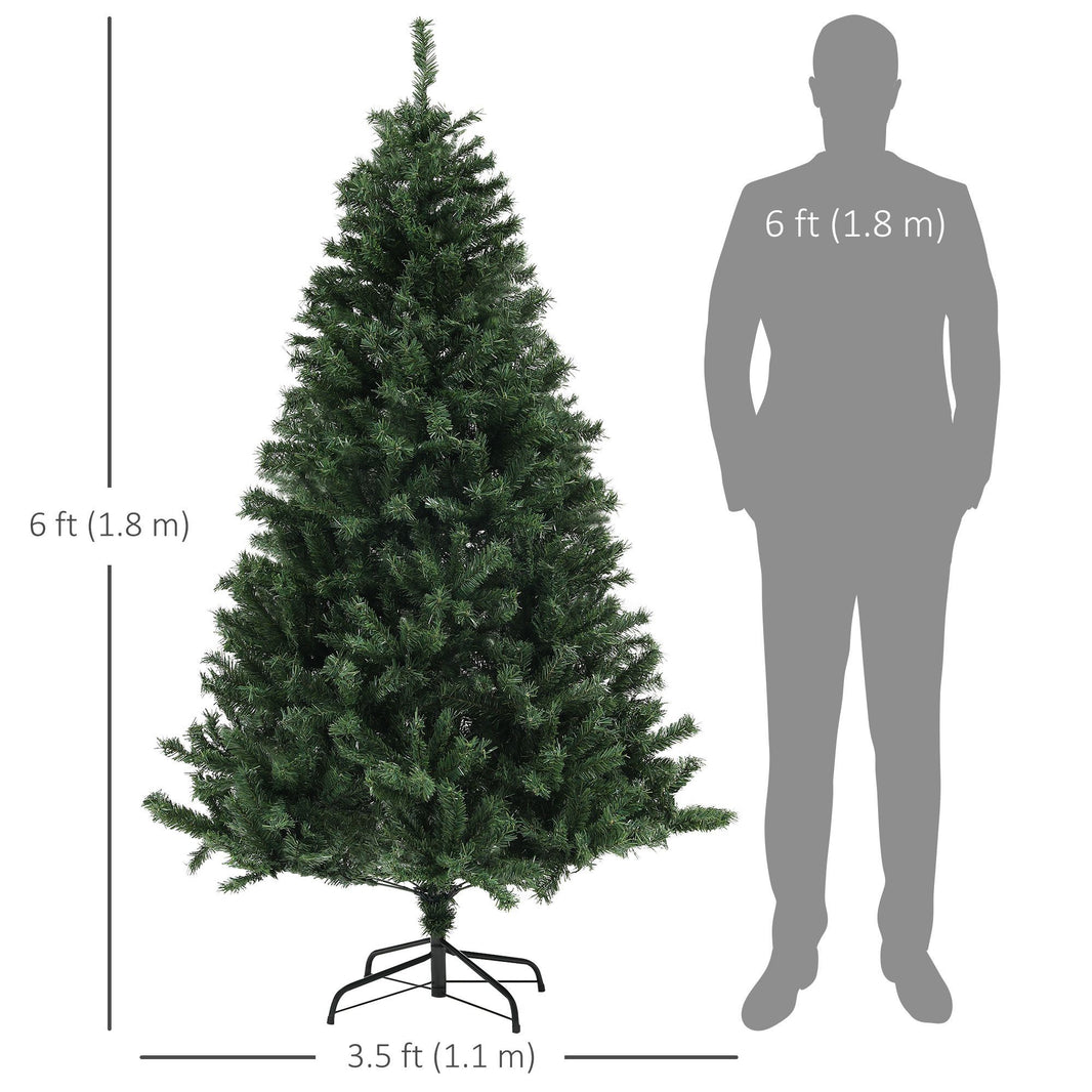 6ft Artificial Christmas Trees With Auto Open And Steel Base, Green EX-STOCK Canada 