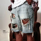 Men's Jeans Mens Jeans Streetwear Jean Shorts Men Spring Summer Fashion Ripped Hollow Out Design Denim Short Pant Vintage Loose Straight - EX-STOCK CANADA
