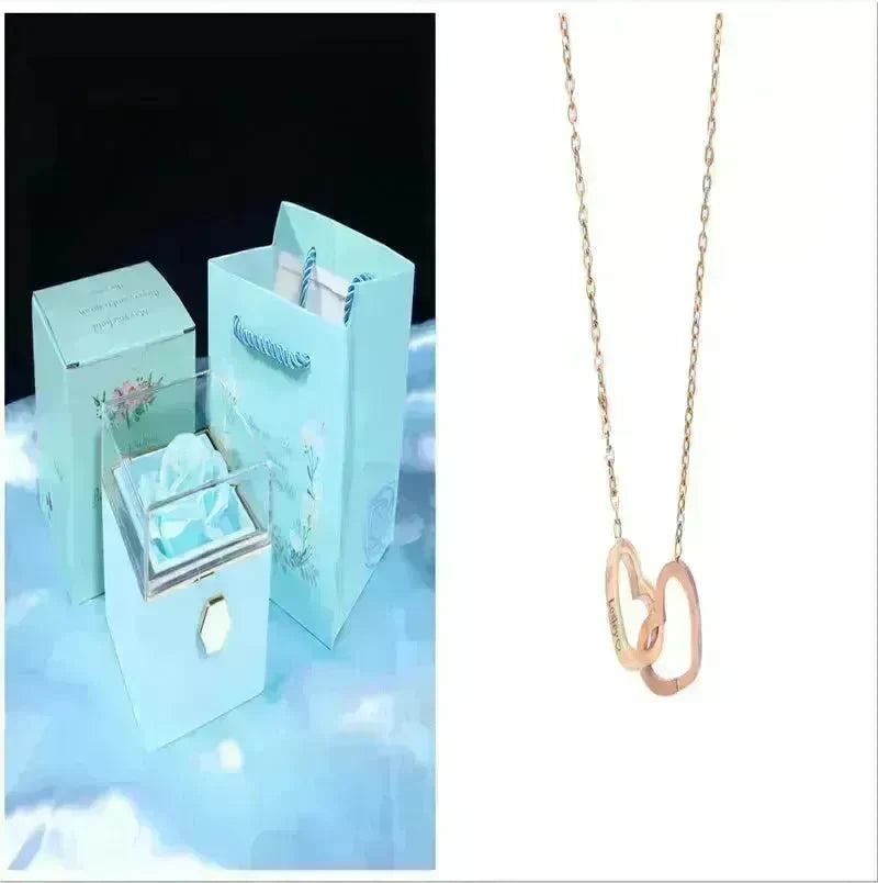 Rotating Soap Flower Rose Gift Box Creative Rotating Rose Jewelry Packaging Box Valentine's Day Gift For Women - EX-STOCK CANADA