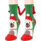 Soft Carton Christmas-themed Fleece Winter Home socks for Women - EX-STOCK CANADA