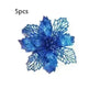 Glitter Artifical Christmas Flowers Christmas Tree Decorations For Home Fake Flowers Xmas Ornaments New Year Decor - EX-STOCK CANADA