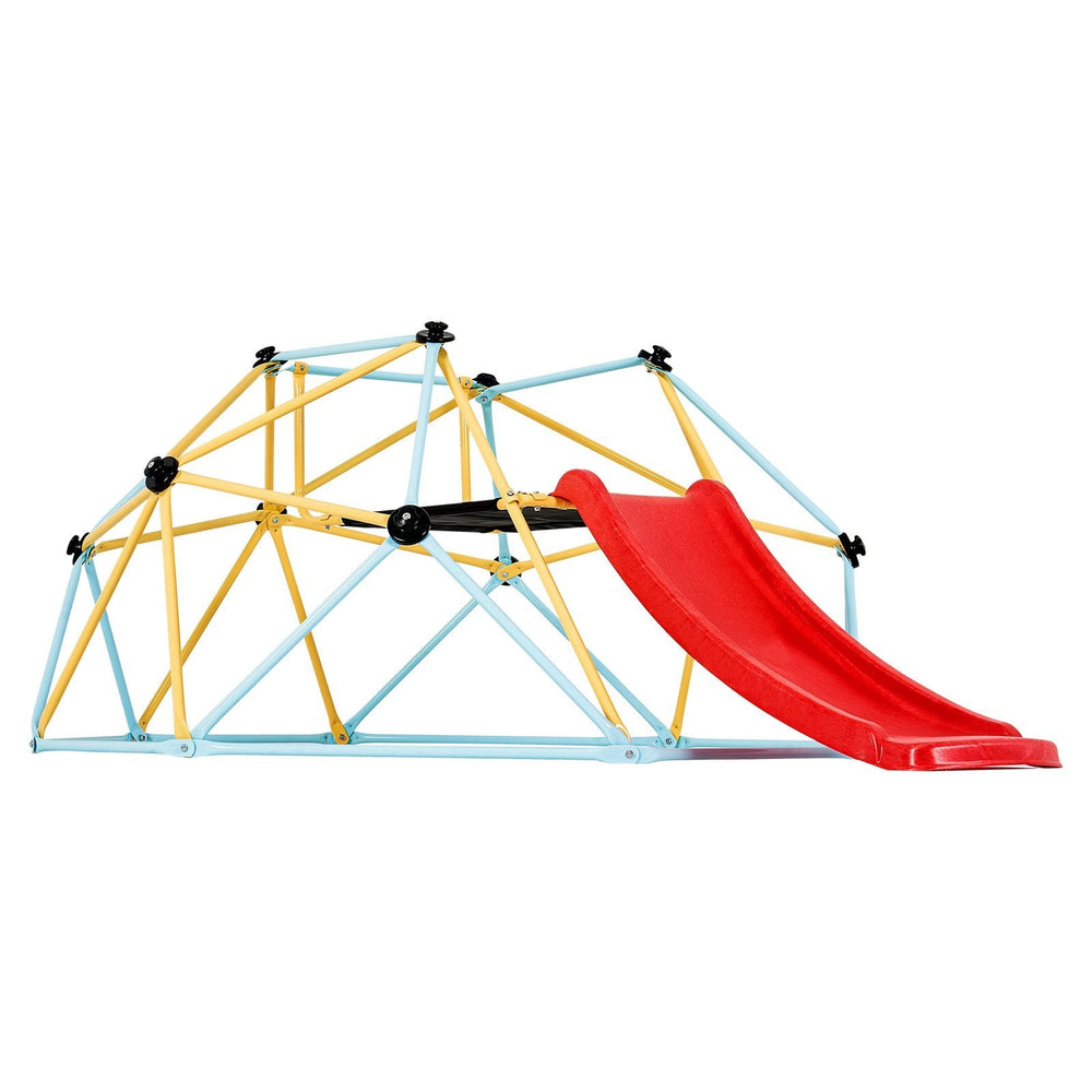 Climbing Dome, For Kids 3 To 9 Years Old, 8FT Geometric Dome Climber With Slide,Jungle Gym Supports 600LBS And Easy Assembly, With Climbing Grip, Outdoor And Indoor Play Equipment For Kids EX-STOCK